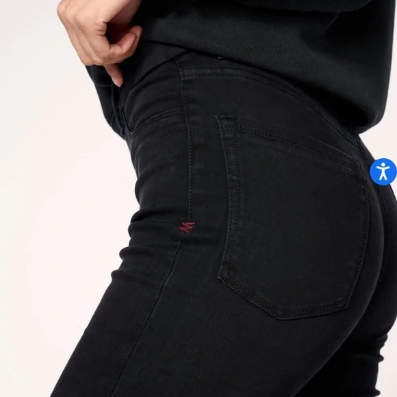 Warp + Weft Women’s DBX Black Pull On Flare Jeans size 00/24/XXS - Picture 4 of 12